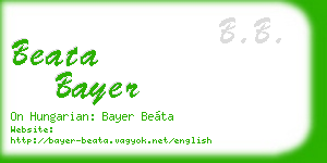 beata bayer business card