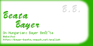 beata bayer business card